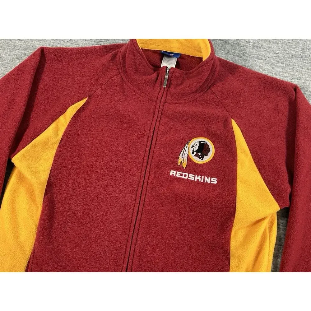 Vintage Reebok NFL Washington Redskins Fleece Jacket Mens Medium Full-Zip
